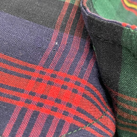 Vintage Men's Shirt Button-Up Plaid Size XL Distressed Kingsport Christmas Green - Picture 7 of 14